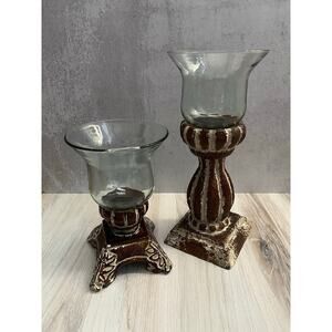 Southern Living at Home Historic Bell Jar Candle Holders Set of 2